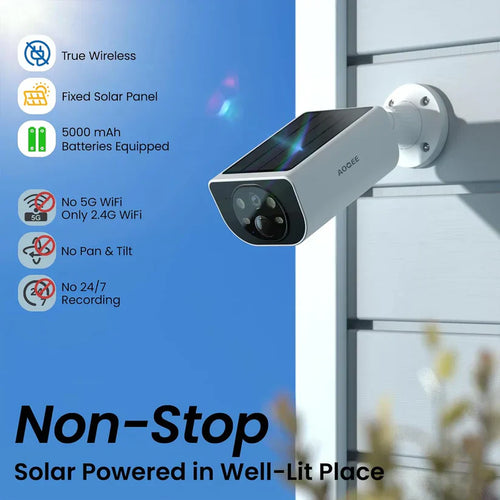 Aoqee SolarGuardâ„¢ 2K Outdoor Security Camera