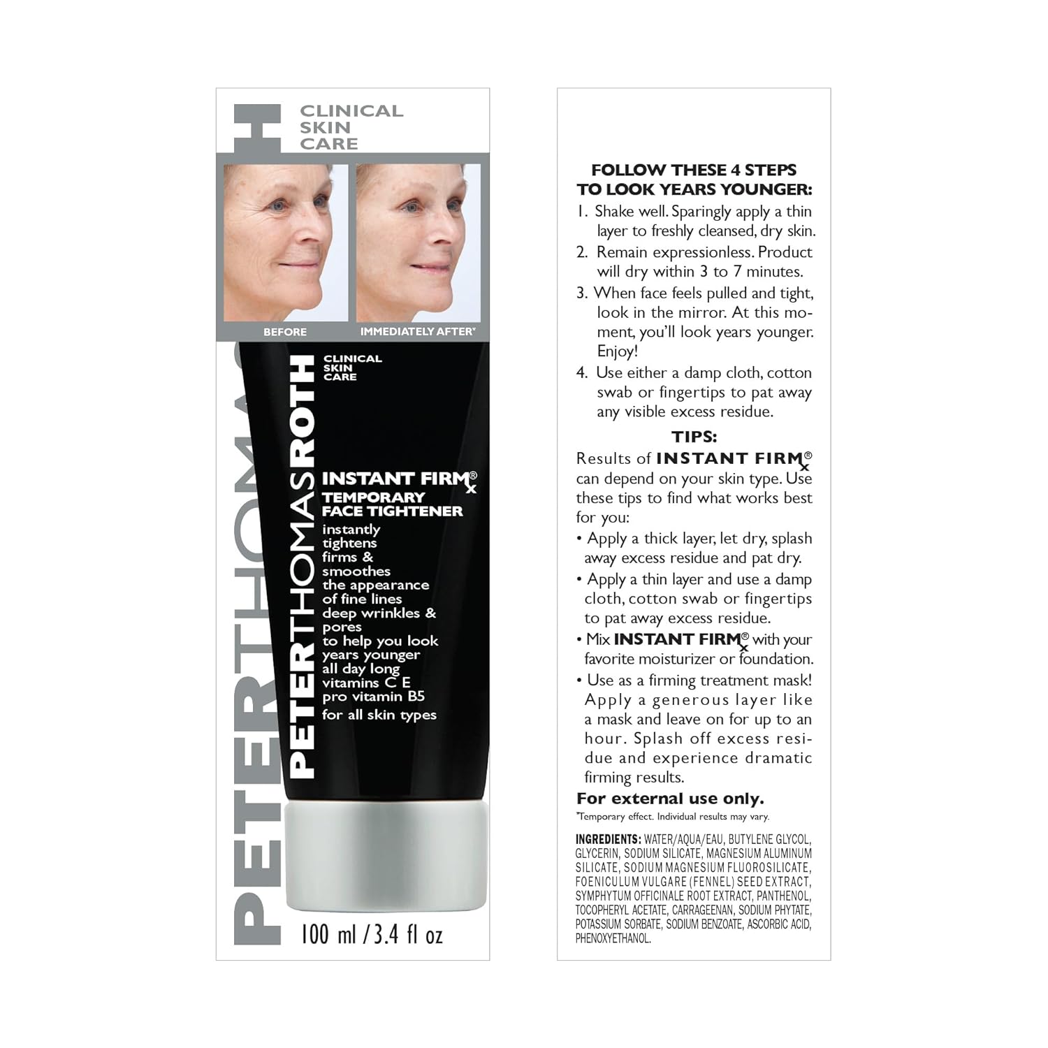 Peter Thomas Roth | Instant FIRMxÂ® Temporary Face Tightener | Firm and Smooth the Look of Fine Lines, Deep Wrinkles and Pores