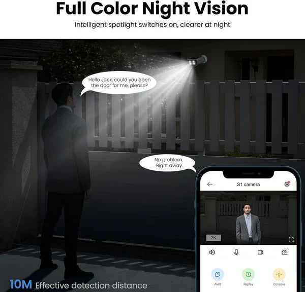 Aoqee SolarGuardâ„¢ 2K Outdoor Security Camera