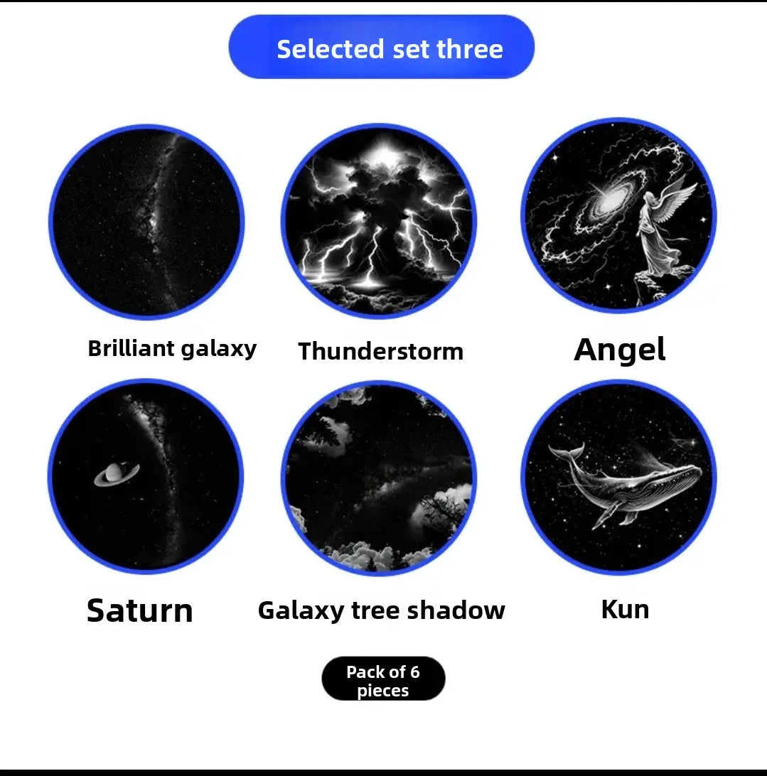 2-in-1 Mini Galaxy Star Projector Night Light with Starry Sky Ambient Light