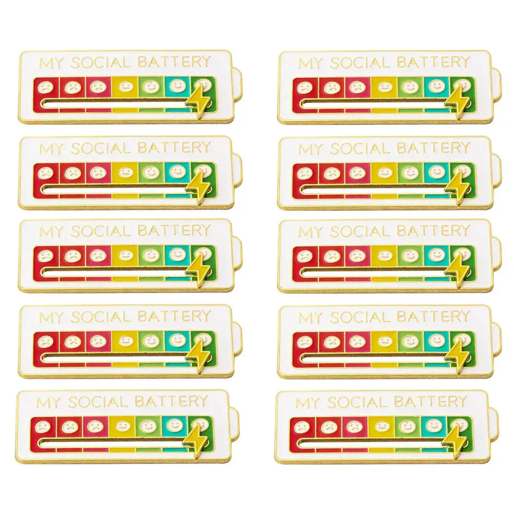 Zavinoxâ„¢  2025 Social Battery Status Brooch