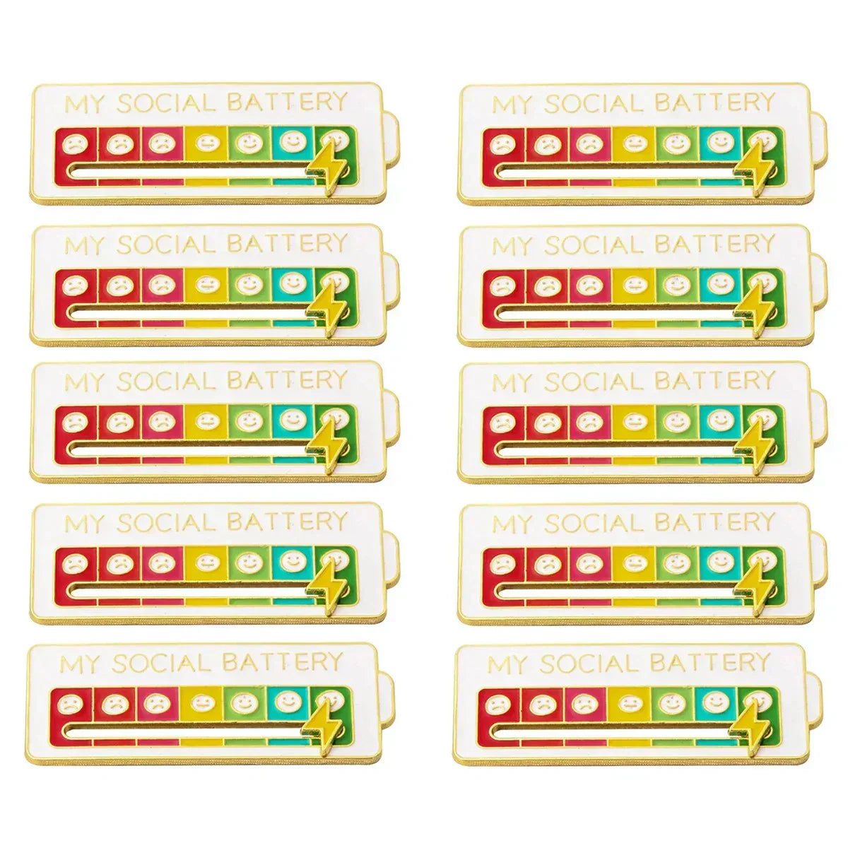 Zavinoxâ„¢  2025 Social Battery Status Brooch